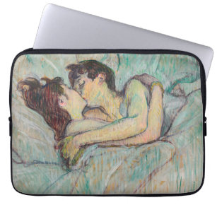 Toulouse-Lautrec - In Bed, The Kiss Laptop Sleeve
