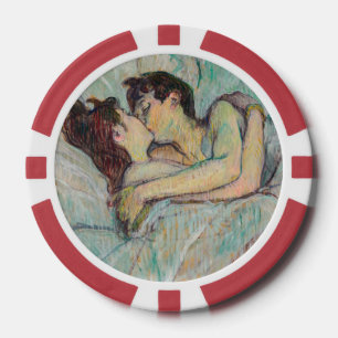 Toulouse-Lautrec - In Bed, The Kiss Poker Chips