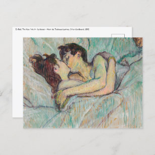 Toulouse-Lautrec - In Bed, The Kiss Postcard