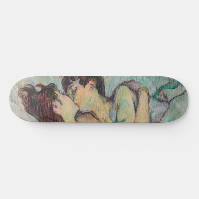 Toulouse-Lautrec - In Bed, The Kiss Skateboard (Horz)