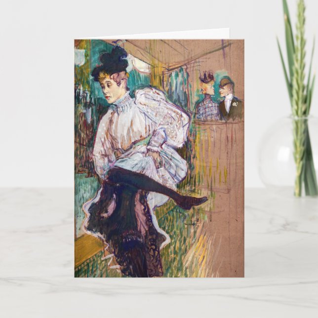 Toulouse-Lautrec - Jane Avril Dancing Card (Front)
