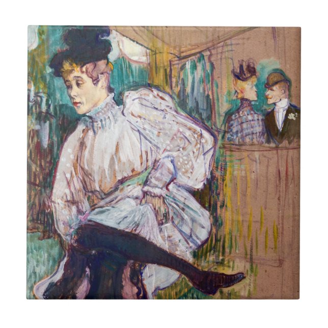 Toulouse-Lautrec - Jane Avril Dancing Ceramic Tile (Front)