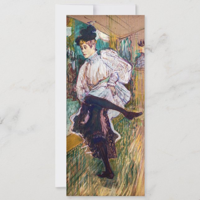 Toulouse-Lautrec - Jane Avril Dancing Invitation (Front)