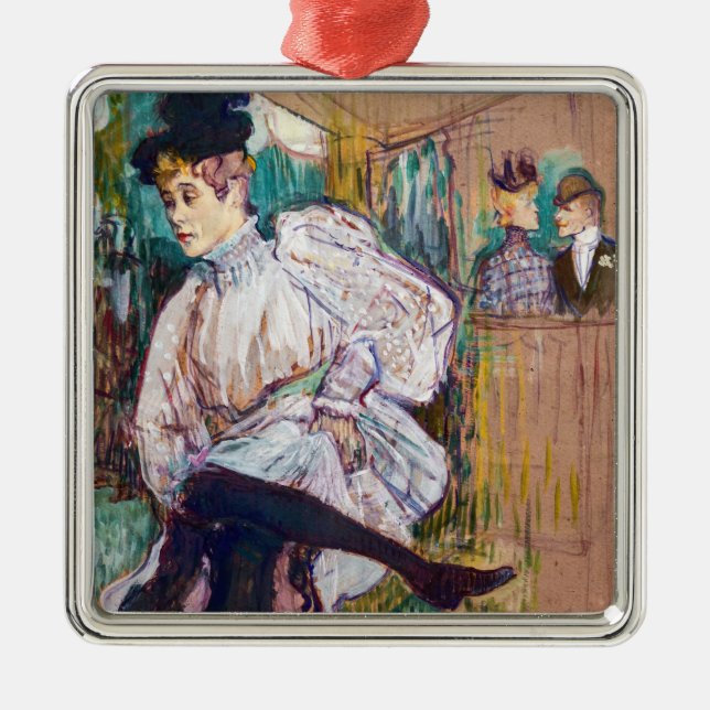 Toulouse-Lautrec - Jane Avril Dancing Metal Ornament (Front)
