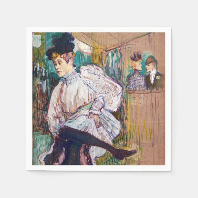 Toulouse-Lautrec - Jane Avril Dancing Napkin (Front)