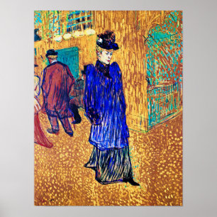 Toulouse Lautrec: Jane Avril Leaves the R. Poster