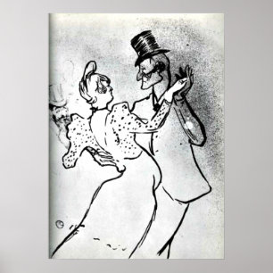 Toulouse-Lautrec: La Goulue and Valentin, Waltz Poster