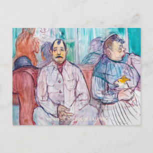 Toulouse-Lautrec, Madam, Sir and the Dog Postcard
