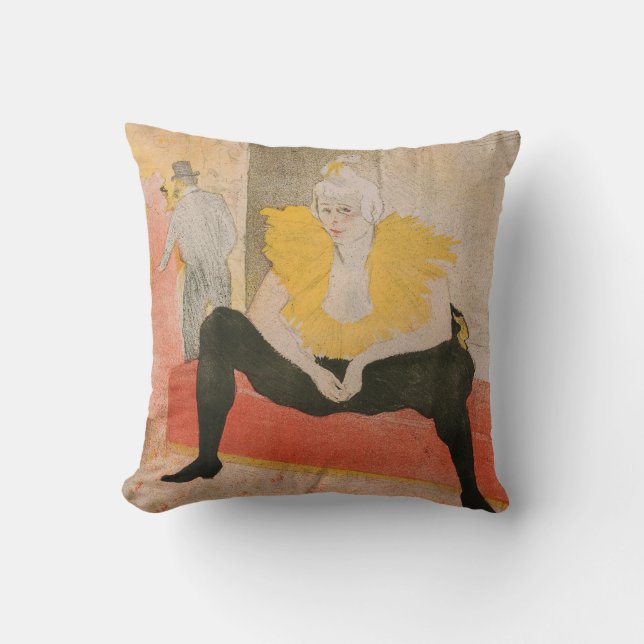 Toulouse-Lautrec - Mademoiselle Cha-u-kao Seated Cushion (Front)