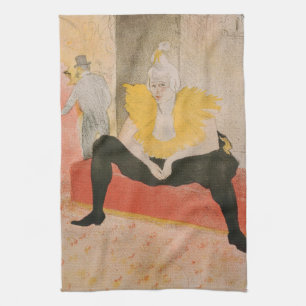 Toulouse-Lautrec - Mademoiselle Cha-u-kao Seated Tea Towel