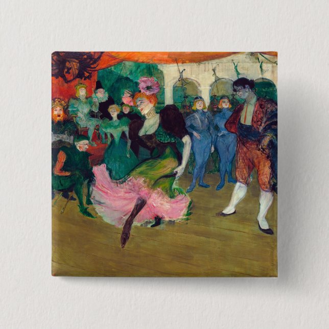 Toulouse-Lautrec - Marcelle Lender, Dancing Bolero 15 Cm Square Badge (Front)