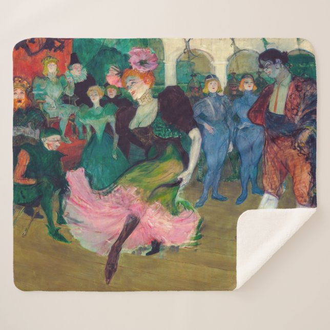 Toulouse-Lautrec - Marcelle Lender, Dancing Bolero Sherpa Blanket (Front (Horizontal))