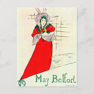 Toulouse-Lautrec May Belfort 1895 Poster Postcard