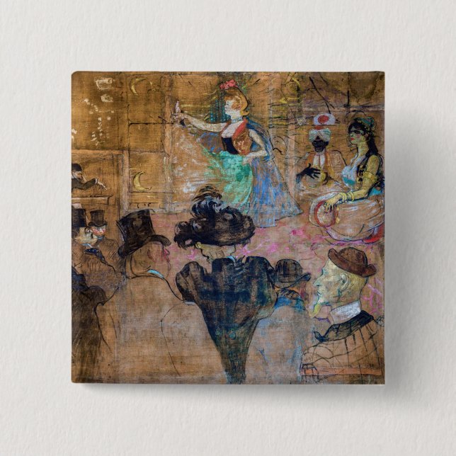 Toulouse-Lautrec - Moorish Dance / The Almehs 15 Cm Square Badge (Front)