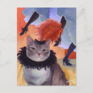 Toulouse-Lautrec Moulin Rouge Cat Postcard