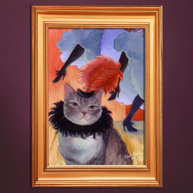 Toulouse-Lautrec Moulin Rouge Cat Wall Art (Creator Uploaded)