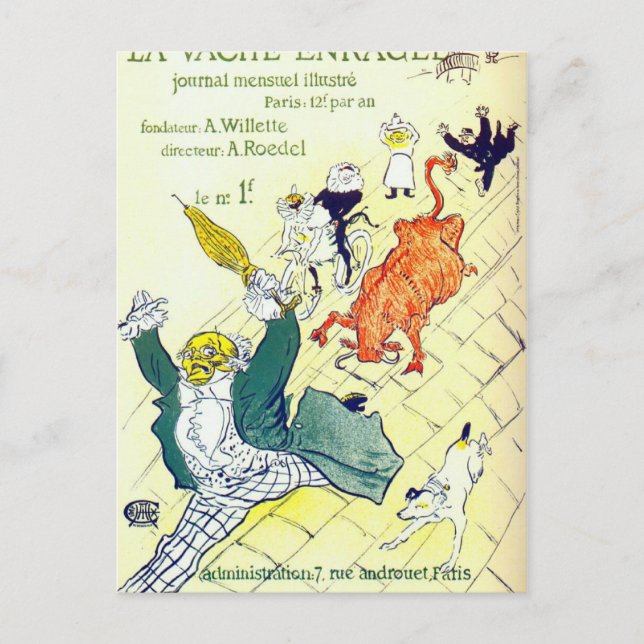 Toulouse Lautrec Poster Art Postcard (Front)