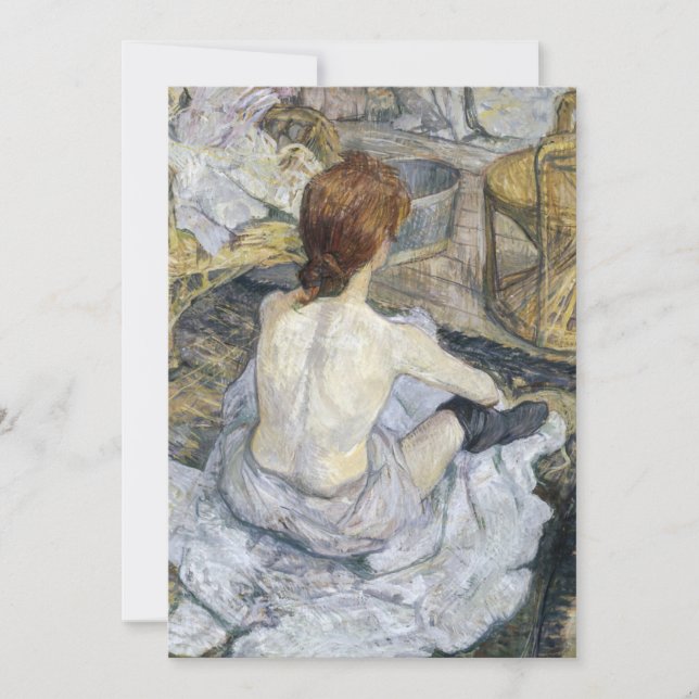 Toulouse-Lautrec - Rousse / Toilet Thank You Card (Front)