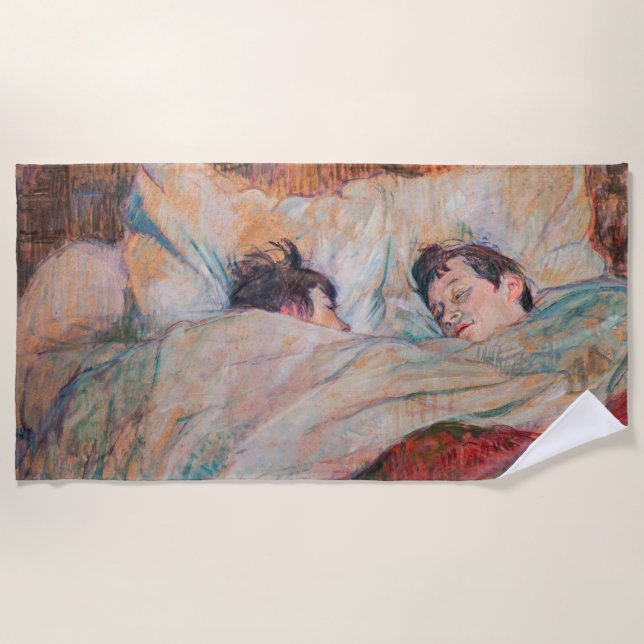 Toulouse-Lautrec - The Bed Beach Towel (Front)
