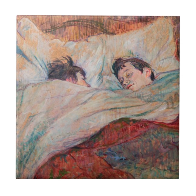 Toulouse-Lautrec - The Bed Ceramic Tile (Front)