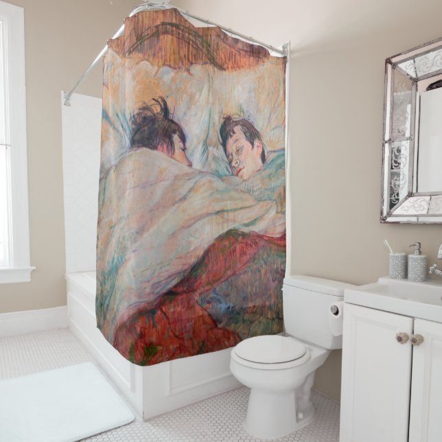Toulouse-Lautrec - The Bed Shower Curtain (In Situ)