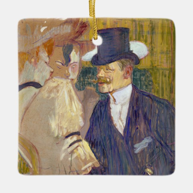 Toulouse-Lautrec - The Englishman at the Rouge Ceramic Ornament (Front)