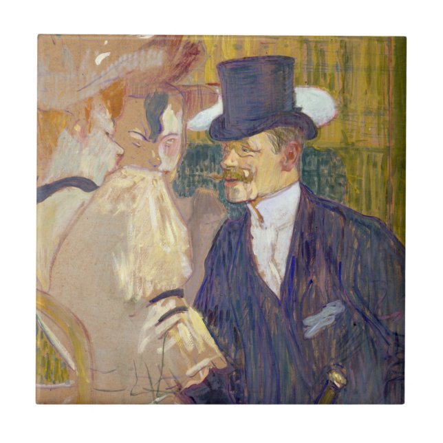 Toulouse-Lautrec - The Englishman at the Rouge Ceramic Tile (Front)
