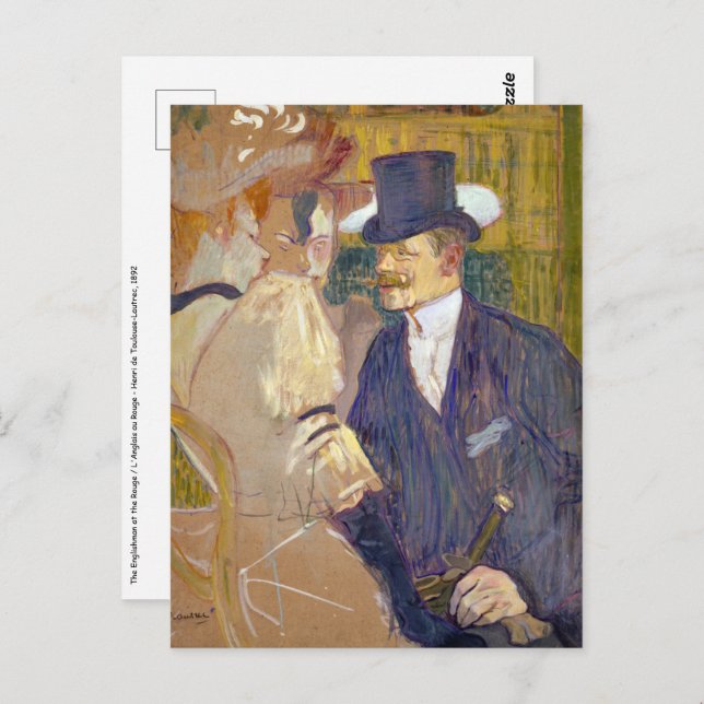 Toulouse-Lautrec - The Englishman at the Rouge Postcard (Front/Back)