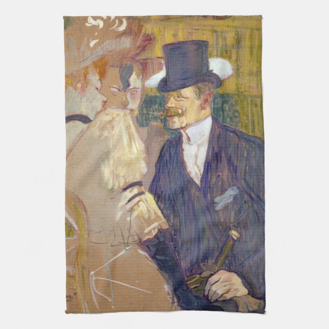Toulouse-Lautrec - The Englishman at the Rouge Tea Towel (Vertical)