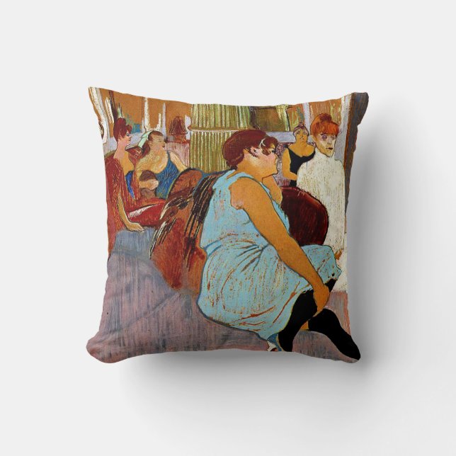 Toulouse-Lautrec - The Salon in the Rue des Moulin Cushion (Front)