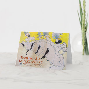 Toulouse-Lautrec - Troupe de Mlle Eglantine Card