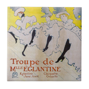 Toulouse-Lautrec - Troupe de Mlle Eglantine Ceramic Tile