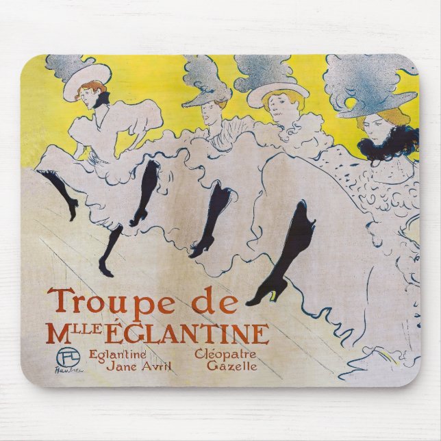 Toulouse-Lautrec - Troupe de Mlle Eglantine Mouse Pad (Front)