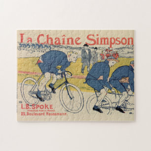 Toulouse-Lautrec vintage cycling ad Jigsaw Puzzle