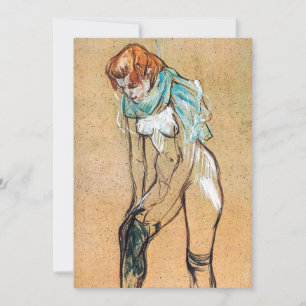Toulouse-Lautrec - Woman Pulling Up her Stockings Invitation