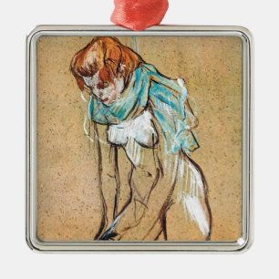 Toulouse-Lautrec - Woman Pulling Up her Stockings Metal Ornament