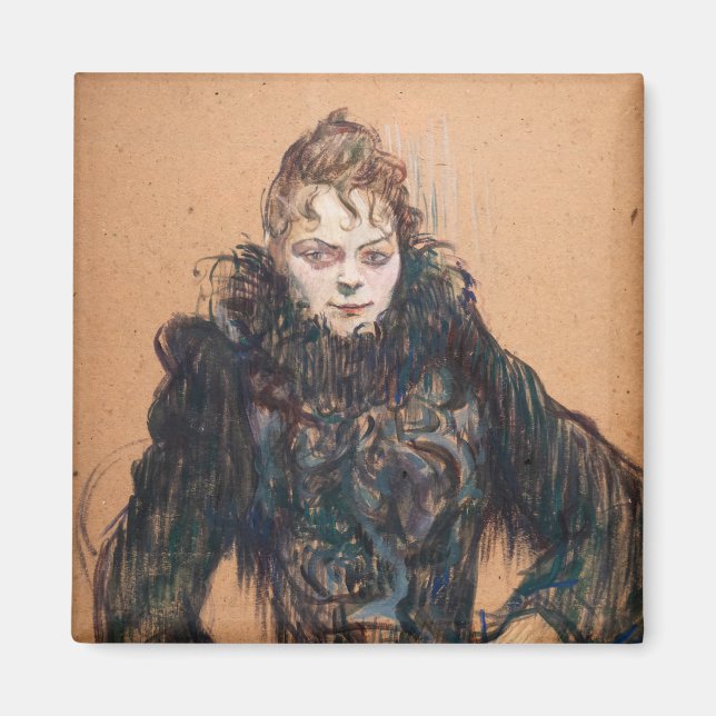 Toulouse-Lautrec - Woman with a Black Boa Magnet (Front)