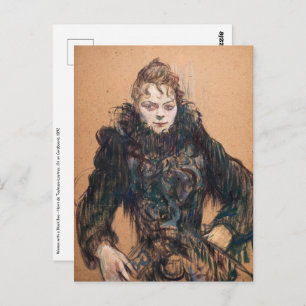 Toulouse-Lautrec - Woman with a Black Boa Postcard