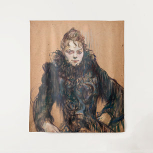 Toulouse-Lautrec - Woman with a Black Boa Tapestry
