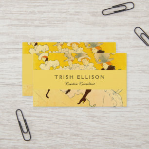 Toulouse Lautrec Yellow Dancing Girl Poster Business Card