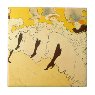 Toulouse Lautrec Yellow Dancing Girl Poster Ceramic Tile