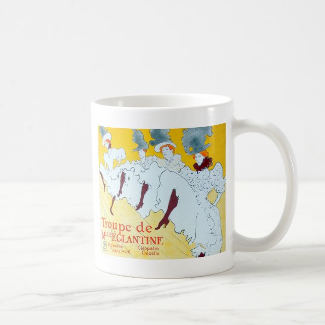 Toulouse Lautrec Yellow Dancing Girl Poster Coffee Mug (Right)