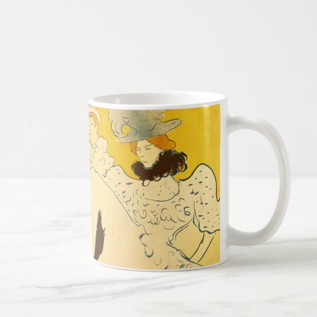 Toulouse Lautrec Yellow Dancing Girl Poster Coffee Mug (Right)