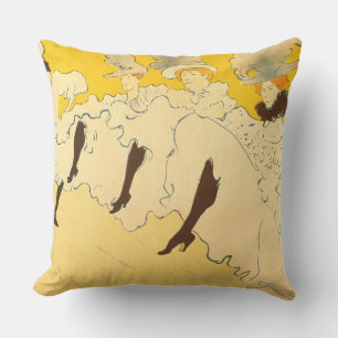 Toulouse Lautrec Yellow Dancing Girl Poster Cushion