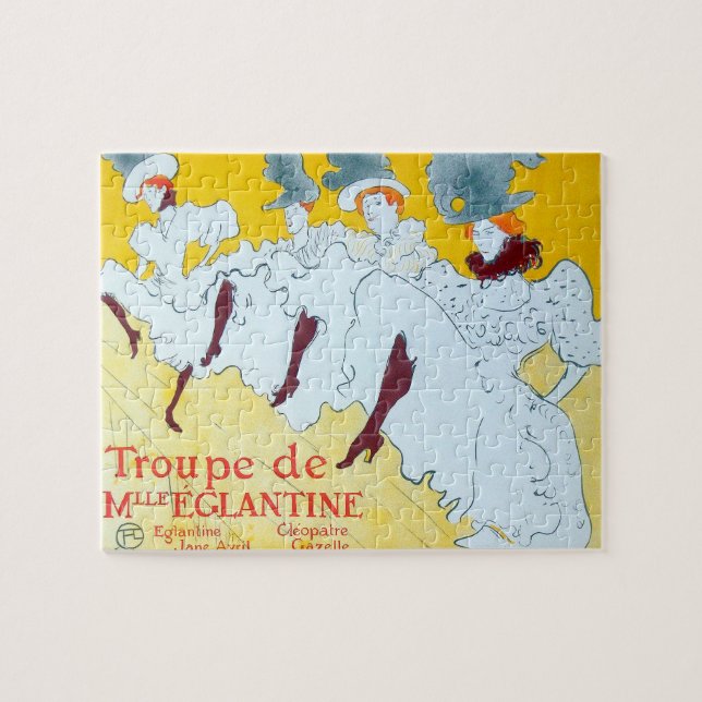 Toulouse Lautrec Yellow Dancing Girl Poster Jigsaw Puzzle (Horizontal)