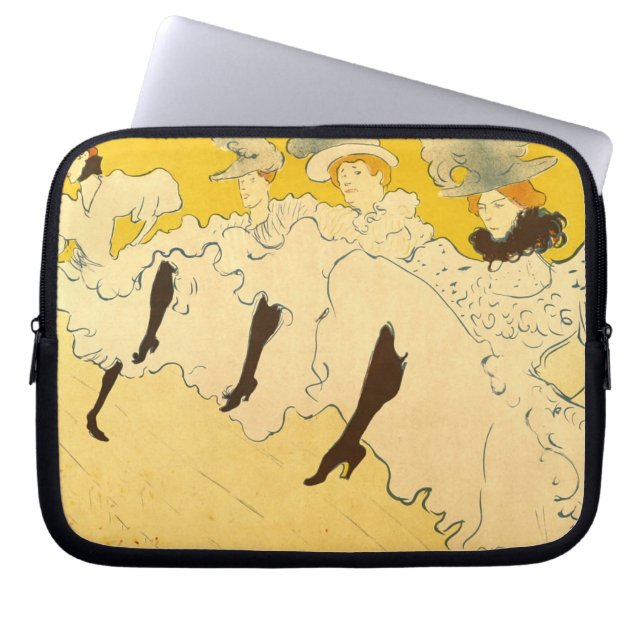 Toulouse Lautrec Yellow Dancing Girl Poster Laptop Sleeve (Front)