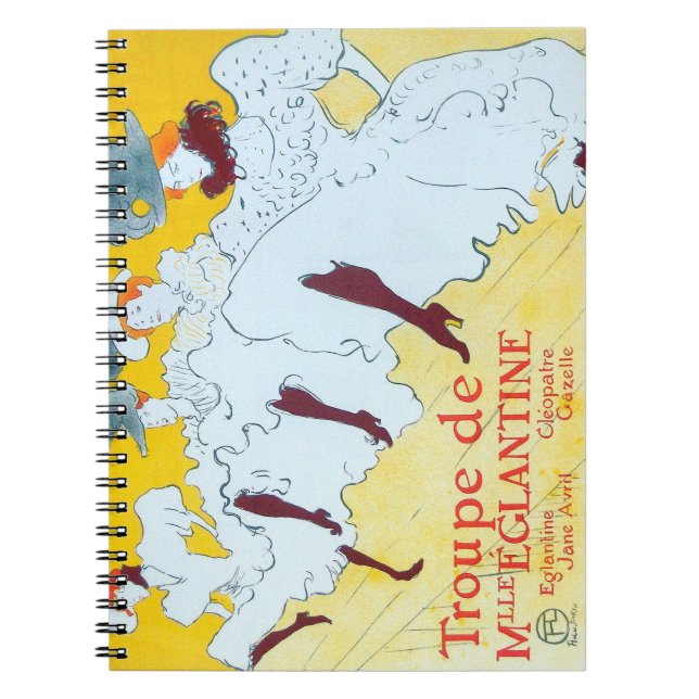 Toulouse Lautrec Yellow Dancing Girl Poster Notebook (Front)