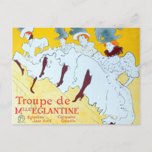 Toulouse Lautrec Yellow Dancing Girl Poster Postcard
