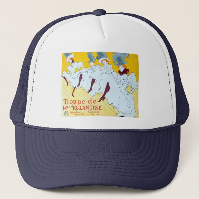 Toulouse Lautrec Yellow Dancing Girl Poster Trucker Hat (Front)