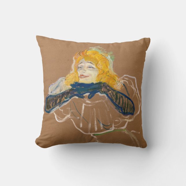 Toulouse-Lautrec - Yvette Guilbert Singing Cushion (Front)